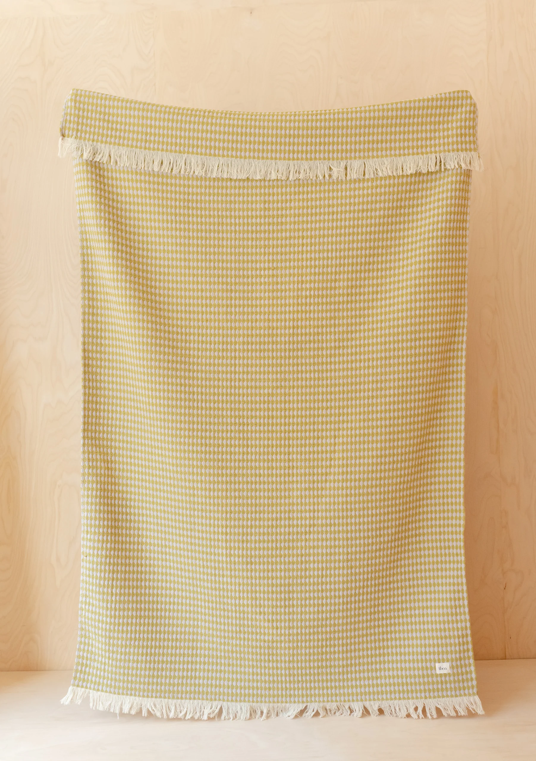 Cotton Throw in Olive Argyle - Image 2