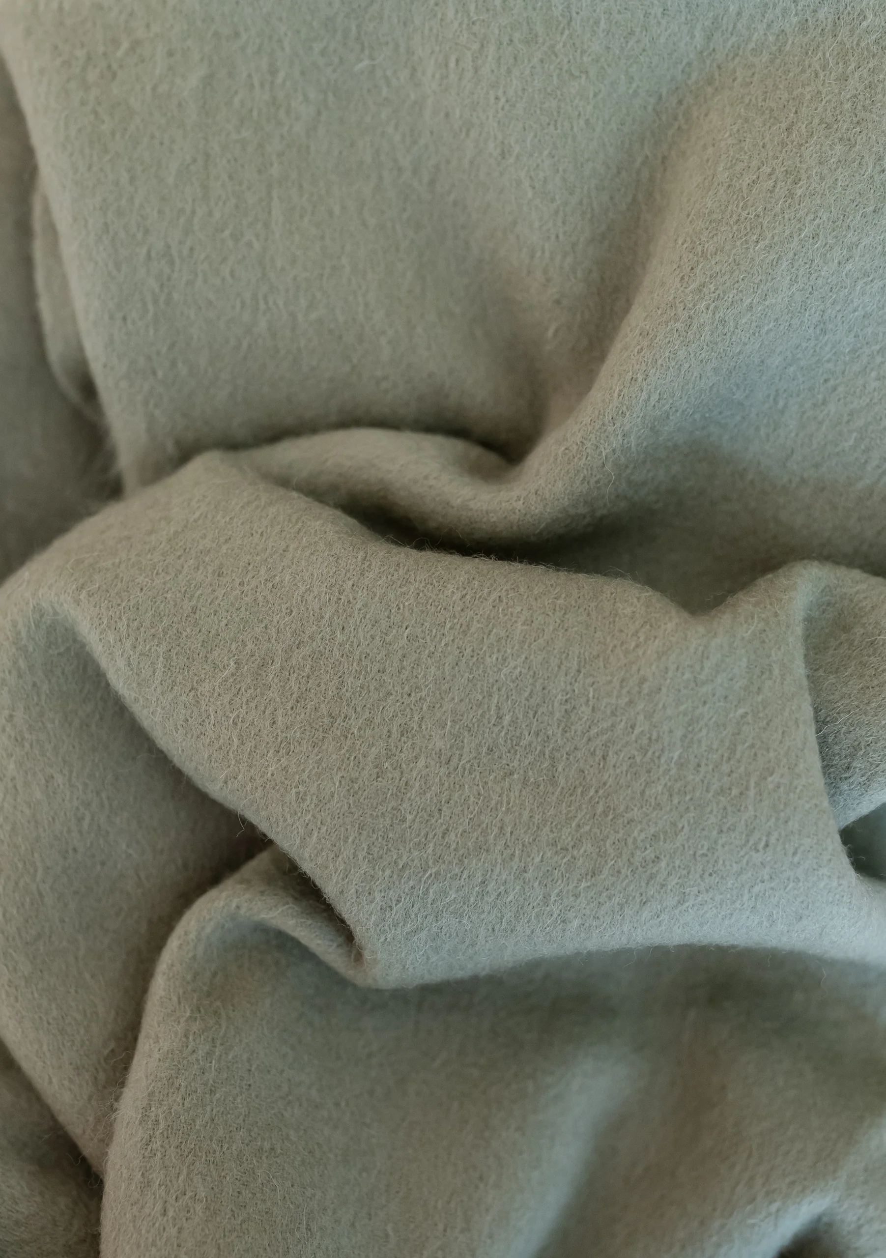 Lambswool Blanket in Olive - Image 2