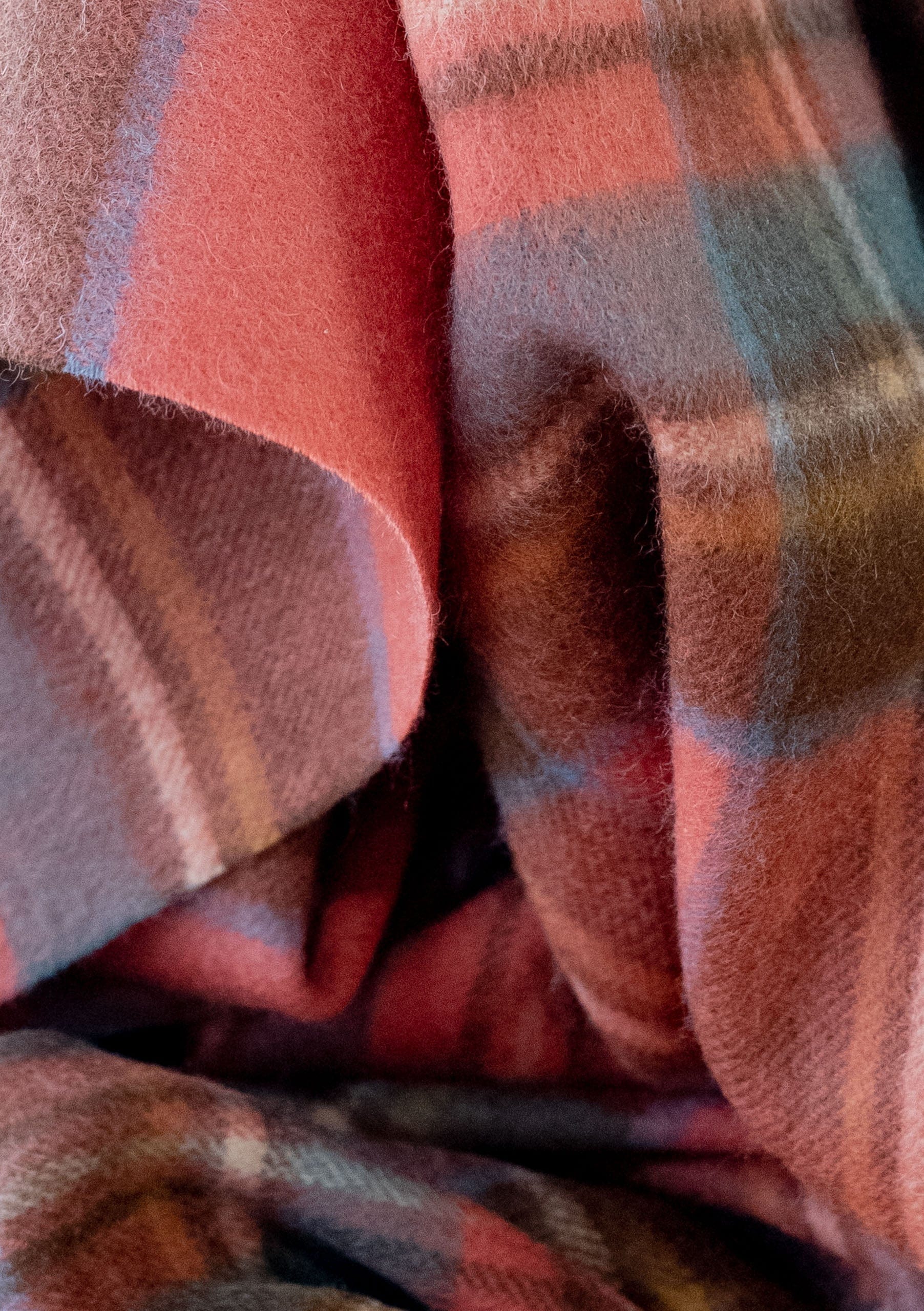 Lambswool Blanket Scarf in Stewart Royal Antique Tartan - Image 3