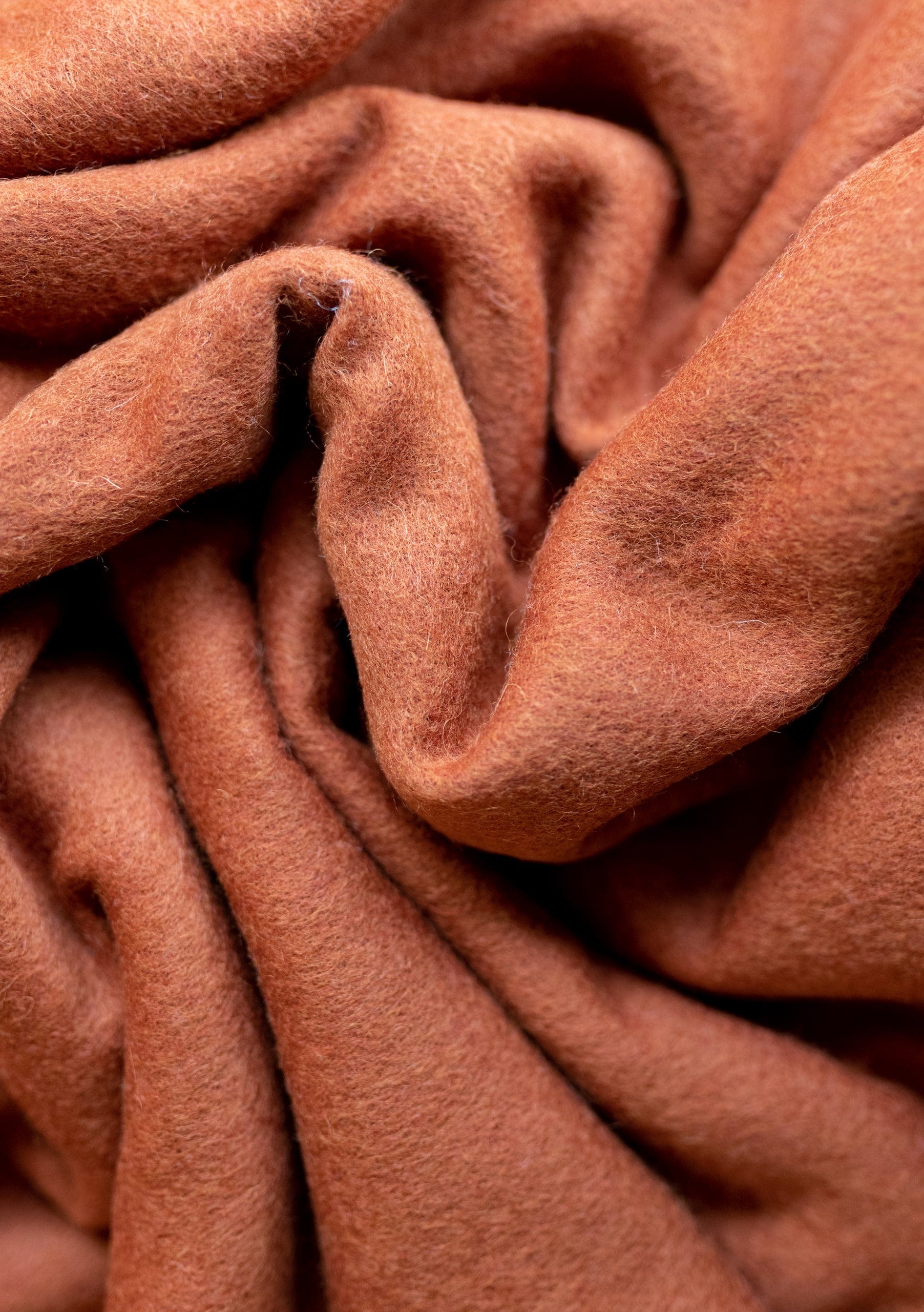 Lambswool Oversized Scarf in Rust Melange - Image 3