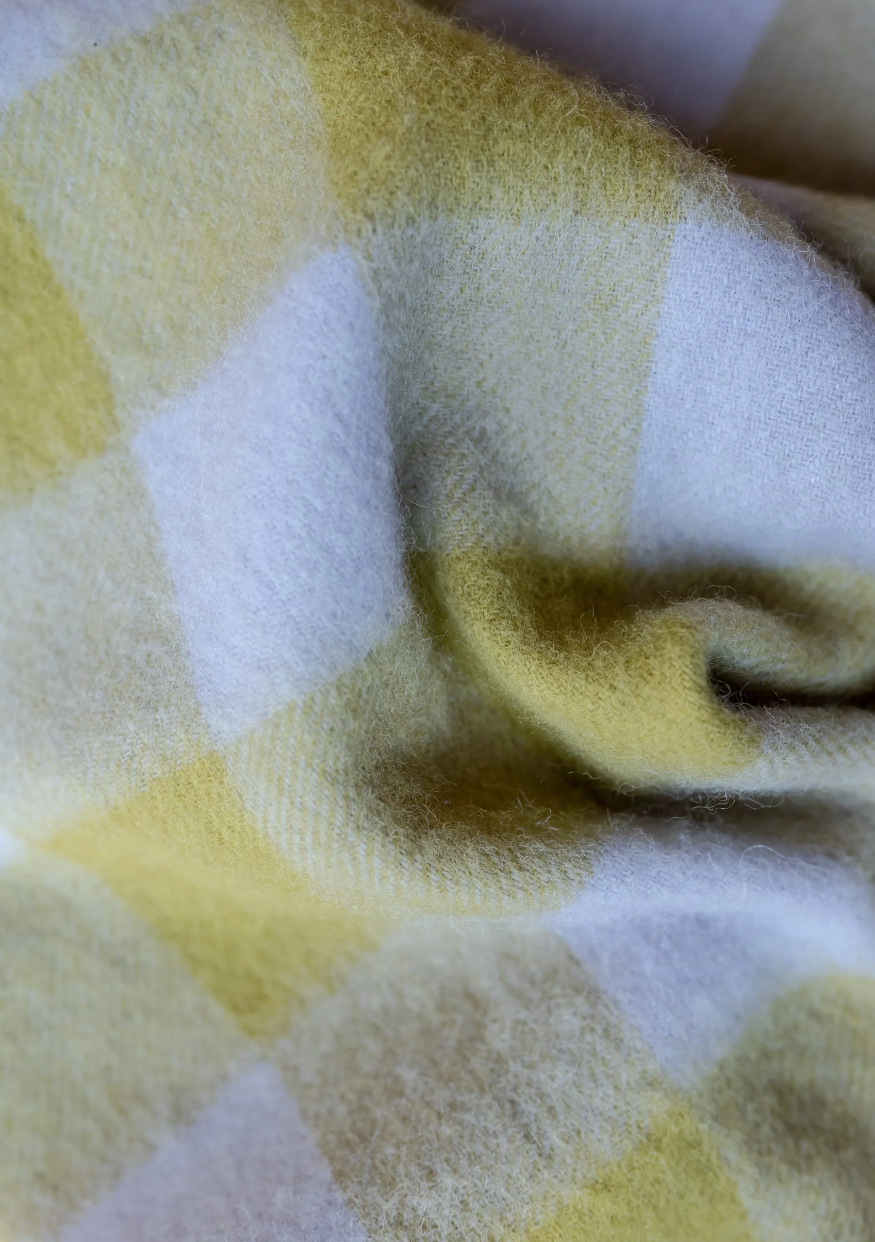 Lambswool Scarf in Avocado Gingham - Image 4