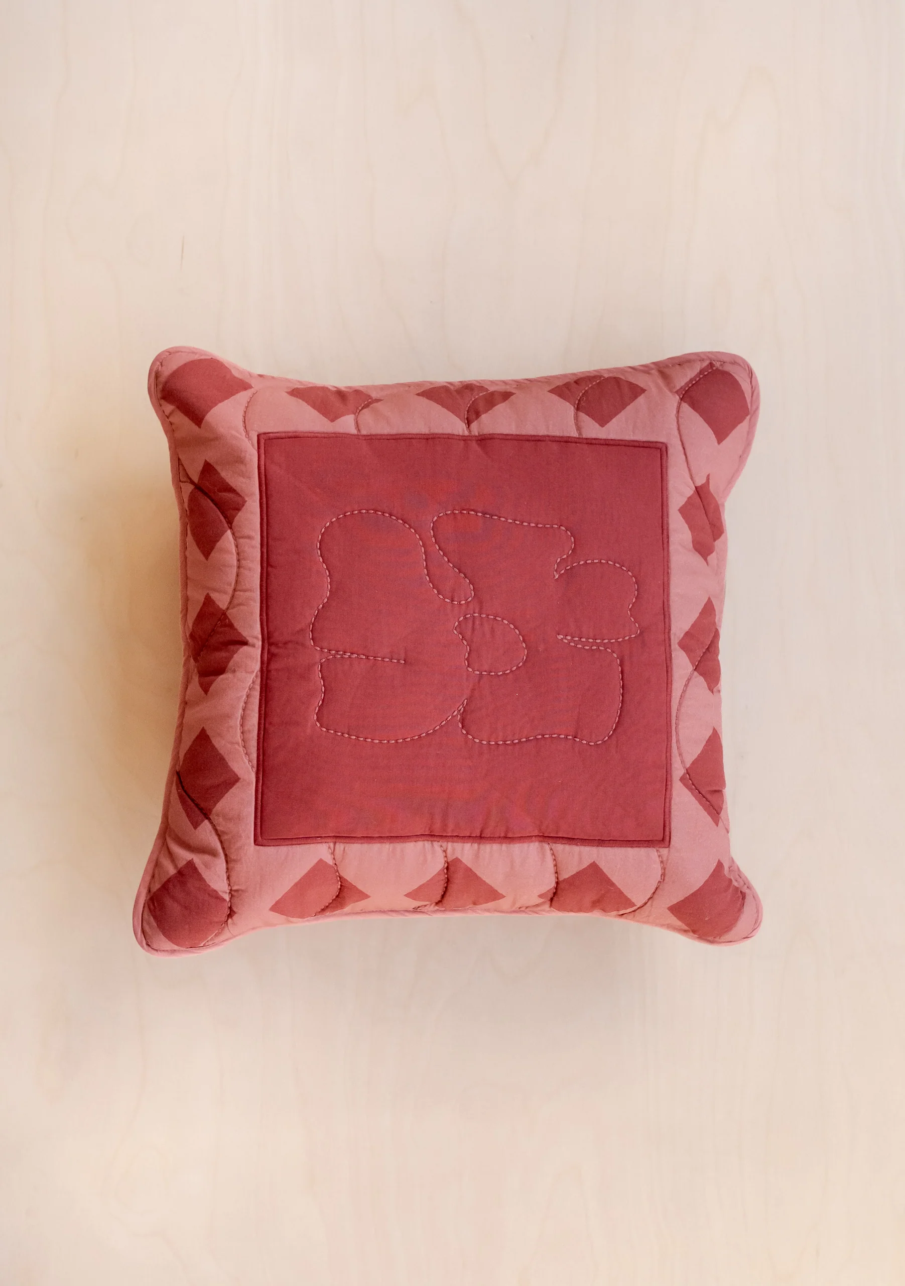 Quilted Cushion Cover in Flora